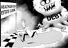 make black and white 1 panel cartoon illustration