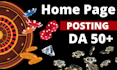 do homepage posting with high quality link building