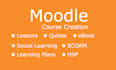 design or create moodle courses with content provided