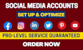 create and setup social media pages professionally
