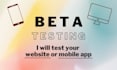 beta test your website or mobile app
