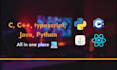 code or debug cpp,c sharp, java,javascript, typescript golang projects and tasks