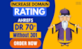 increase domain rating , ahrefs DR 75 with SEO backinks