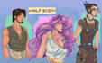 draw your original character with background, oc, dnd, character sheet, no ai