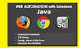 do web automation with selenium,java,testng,junit,maven,cucumber