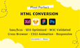 convert figma to HTML sketch xd to HTML PSD to HTML CSS responsive website
