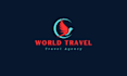 design travel or tourism agency, vacation, hotel and adventure outdoor logo