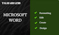 create, edit, format and design microsoft word document