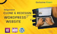 design duplicate clone wordpress website using elementor pro