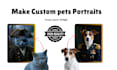make custom dog or cat portrait from your pets