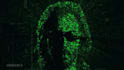 create digital data code matrix logo, text, image reveal