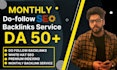 provide monthly seo dofollow backlinks service