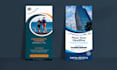design roll up banner, door hangers, flyer, backdrops