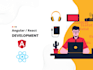 do angular, react and backend integration