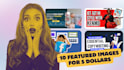 design 10 featured images, blog post images, or website banners