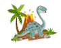 design super dinosaur  logo with satisfaction guaranteed