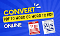 seamless PDF to word and word to PDF conversion