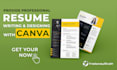 design job winning professional cv resume template in canva