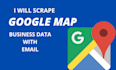 scrape google maps business data with email