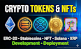 develop crypto tokens erc20, stablecoin, solana,  xrp ledger