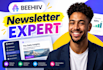 setup beehiiv newsletter design beehive landing page beehiiv email automation