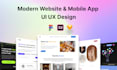 do modern website UI UX design and mobile app UI UX design