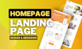 build landing page design or wordpress homepage design