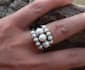 make a 3 sterling silver fresh water pearl rings