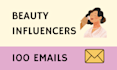 beauty influencers email list
