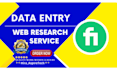 offer data entry, web research, and data collection
