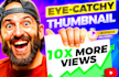 create pro youtube thumbnails for higher CTR