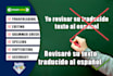 proofread and edit your spanish translation