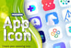 design a professional app icon for mobile app and web