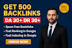 do high quality seo backlinks for google first page ranking