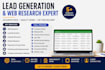 do web research, data entry, and collect company information