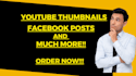design youtube thumbnail and facebook posts on canva