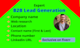 do b2b lead generation, linkedin lead, and data entry