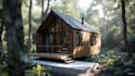 design cottage home plan and 3d renderings