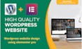 build a modern wordpress website using elementor pro