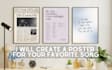 create a poster for your favorite song and lyric