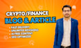 write SEO optimized crypto, finance blogs and articles