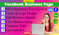 create your facebook business page and setup everything properly
