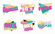 design a premium 80s 90s retro logo with bold typography