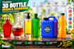 do stylish creative 3d bottle design and rendering,stl,png
