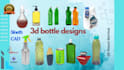 do stylish creative 3d bottle design and rendering,stl,png
