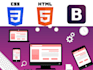 design responsive web page using HTML,CSS, bootstrap and js