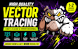do vectorize, redraw, trace, recreate your logo or image