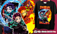 create anime tshirt design for your merchandise or sweetwear