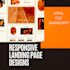 do responsive HTML landing page design using CSS  javascript
