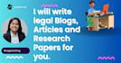 write legal articles and research work